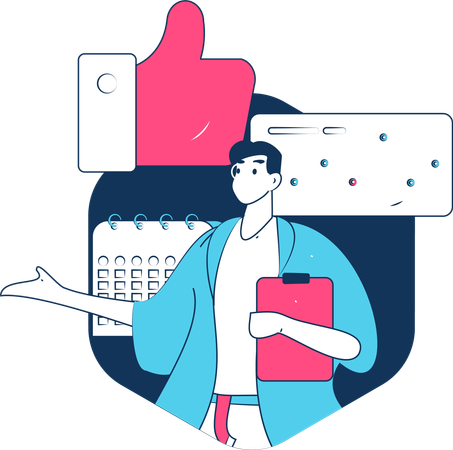 People doing virtual meeting room  Illustration