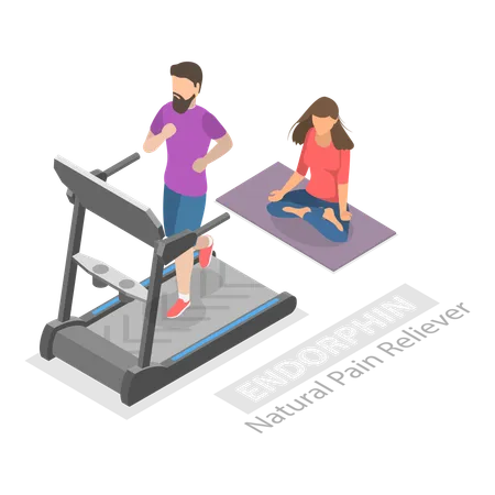 People doing workout for health life  Illustration