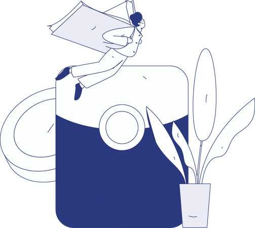 People earning shopping rewards from shopping application  Illustration