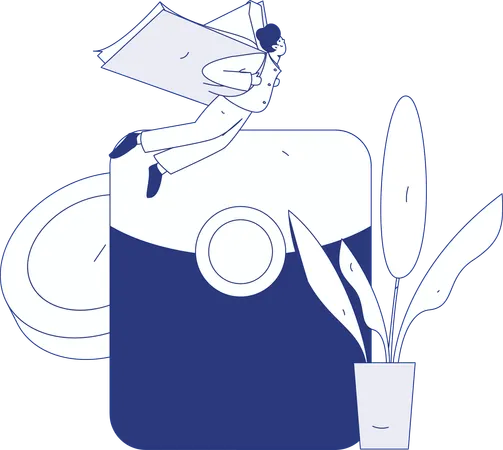 People earning shopping rewards from shopping application  Illustration