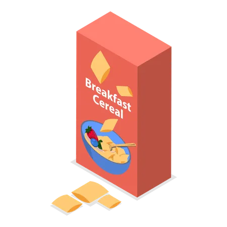 People eat breakfast cereals for healthy breakfast  Illustration