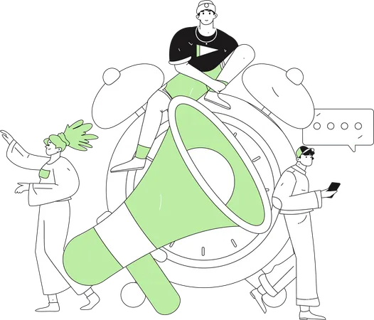 People enjoy consumer notification for discount  Illustration