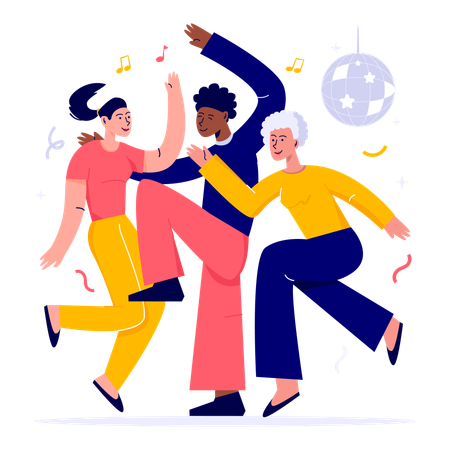 People Enjoy party with friends  Illustration
