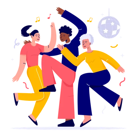 People Enjoy party with friends  Illustration