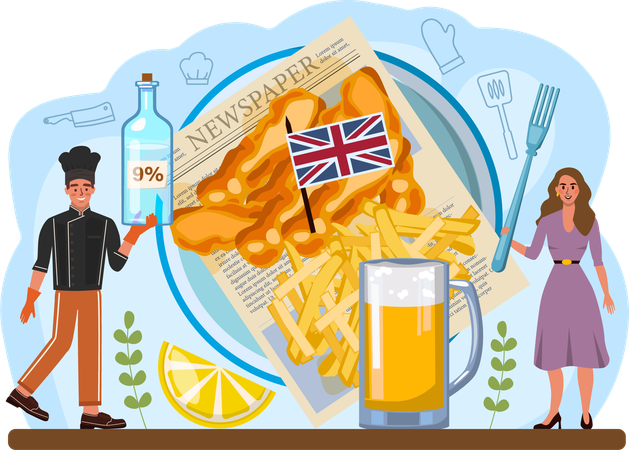 People enjoying their meal  Illustration