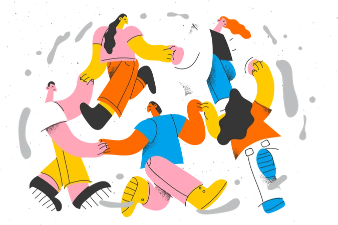 People enjoying together  Illustration