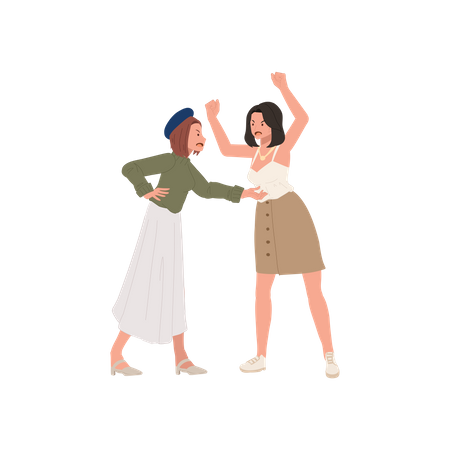 People Fighting  Illustration