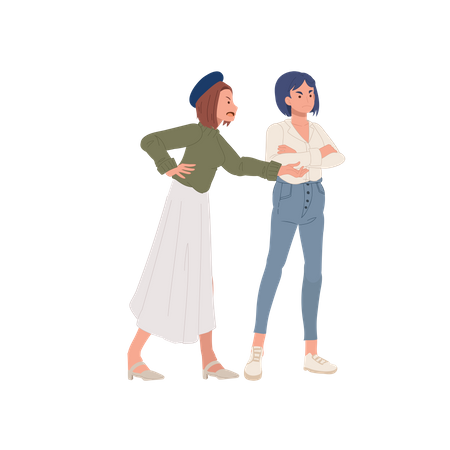 People Fighting  Illustration
