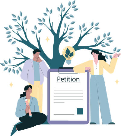 People files legal petition  Illustration