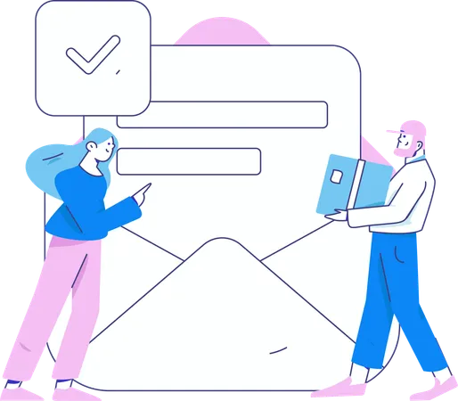 People filling Customer Poll  Illustration