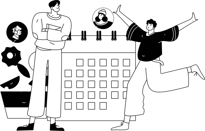 People filling Digital Job Application Form  Illustration