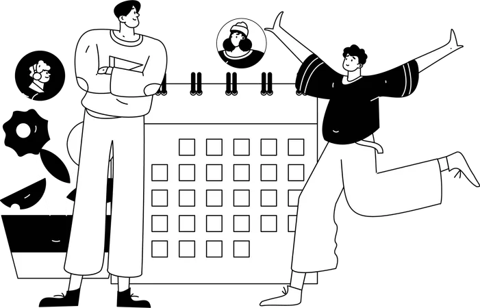 People filling Digital Job Application Form  Illustration