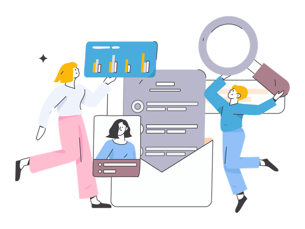 People finding job  Illustration