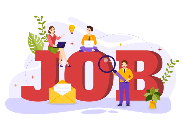 People finding job  Illustration