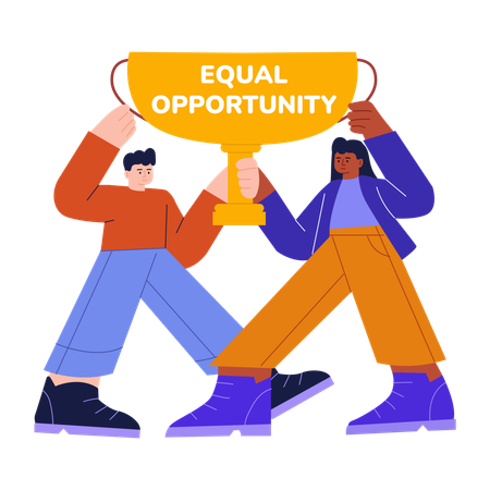 People getting equal opportunity  Illustration