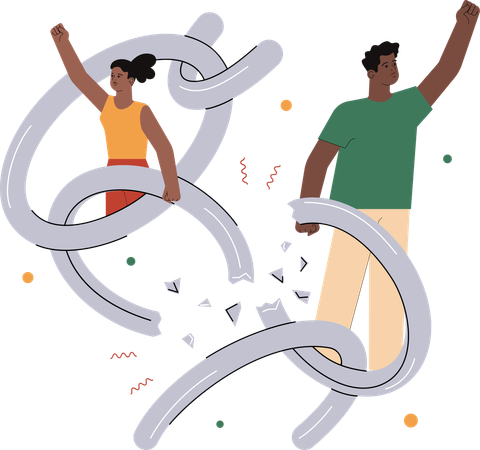 People getting Independence  Illustration