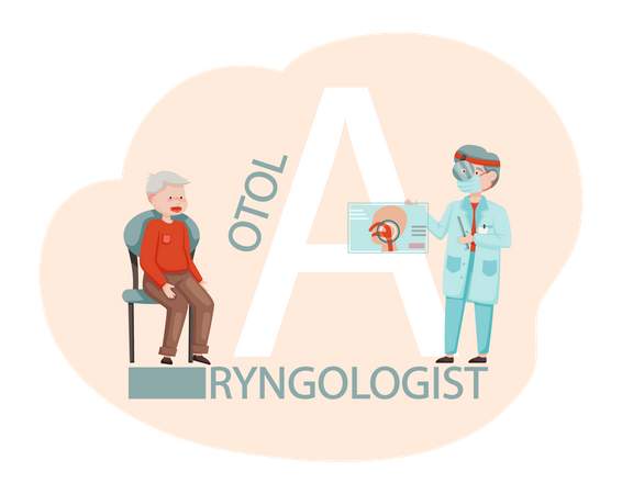 People getting Otolaryngologist treatment  Illustration