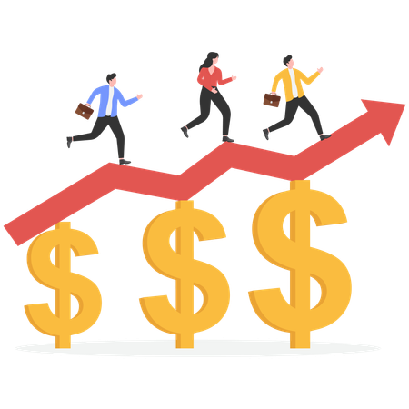 People getting return on investment  Illustration