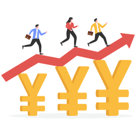 People getting return on investment  Illustration