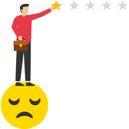 People give bad review  Illustration