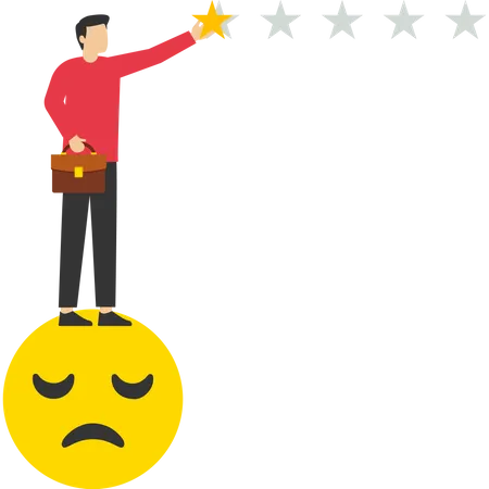 People give bad review  Illustration