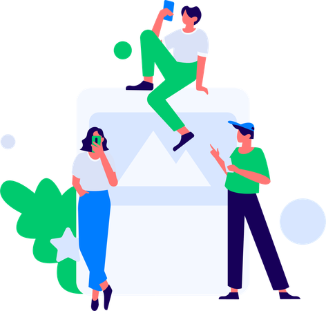 People giving Customer Feedback  Illustration
