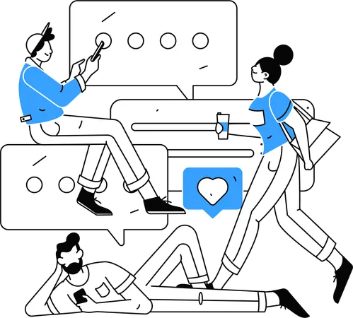 People giving Customer Feedback  Illustration