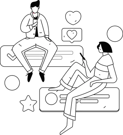 People giving customer rating  Illustration