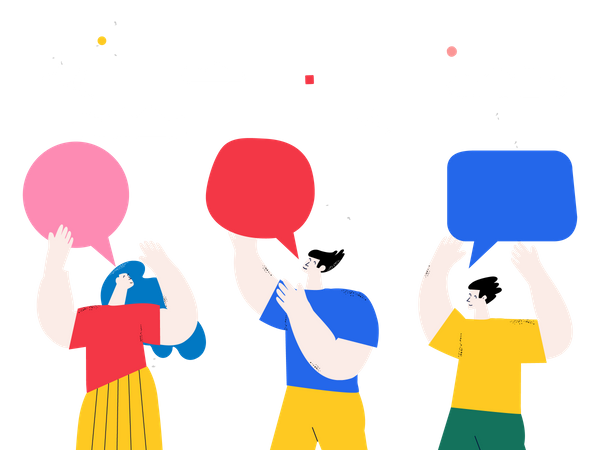 People giving feedback  Illustration