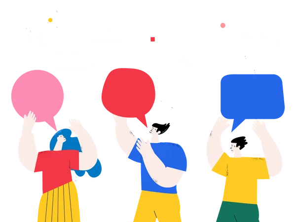 People giving feedback  Illustration
