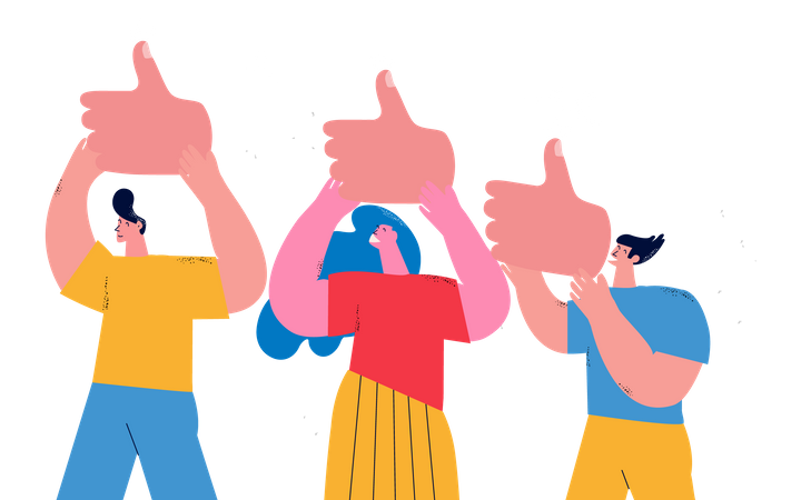 People giving feedback  Illustration