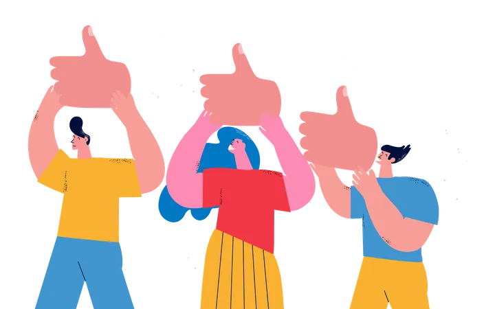 People giving feedback  Illustration