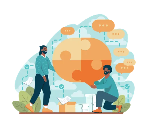 Listen To Other Opinion People Feedback To Improve Work Quality Communication And Collaboration Skill Development Flat Vector Illustration イラスト