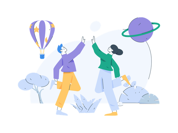 People giving high five  Illustration
