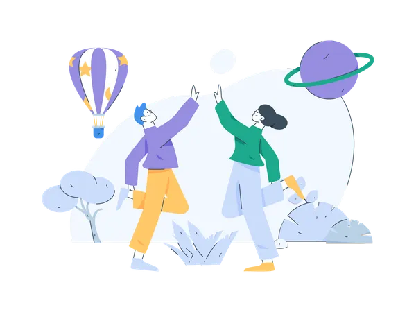 People giving high five  Illustration