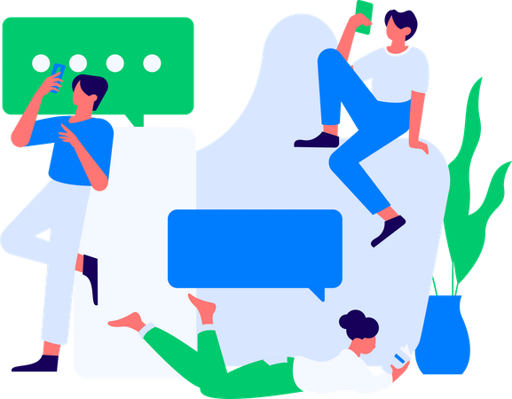 People giving online Customer Testimonial  Illustration
