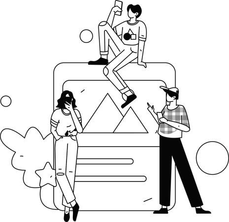 People giving online Customer Testimonial  Illustration