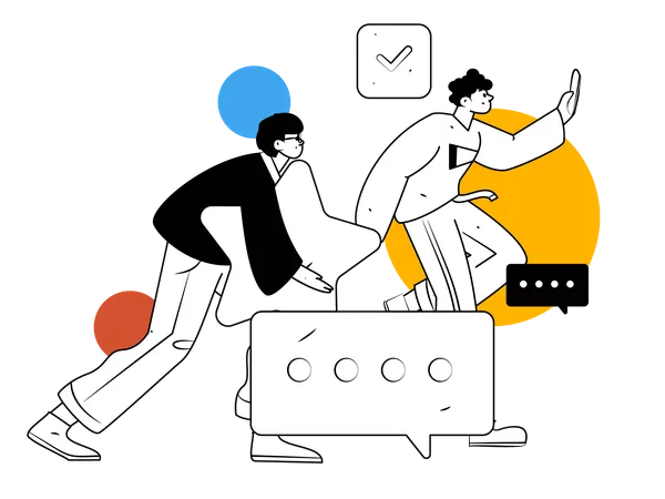 People giving online rating  Illustration