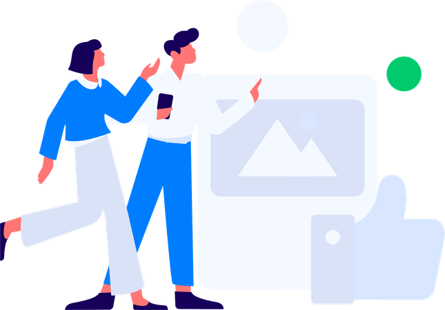 People giving product review  Illustration
