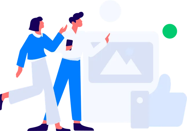 People giving product review  Illustration