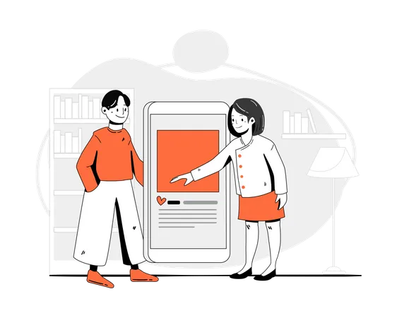 People giving product review  Illustration