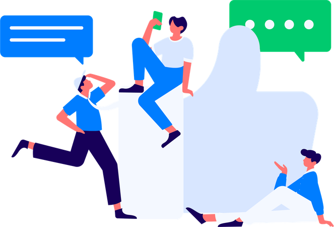 People giving User Feedback  Illustration