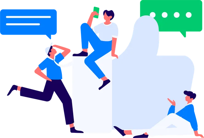 People giving User Feedback  Illustration