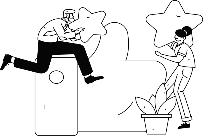 People giving User Feedback  Illustration