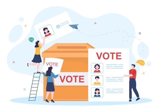 People giving vote  Illustration