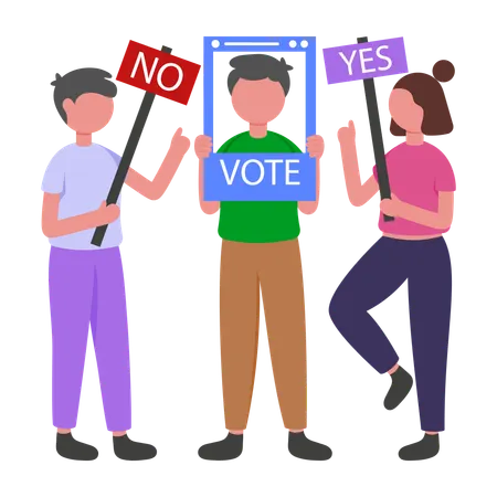 People have Freedom to Vote  Illustration