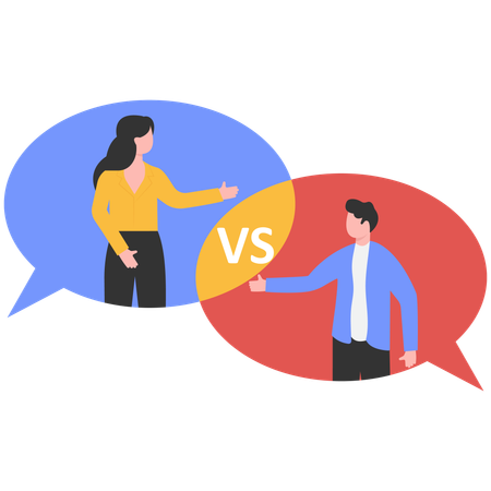 People having a debate  Illustration