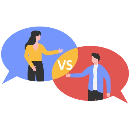 People having a debate  Illustration