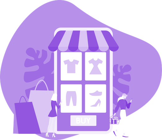 People Having Buying Experience  Illustration