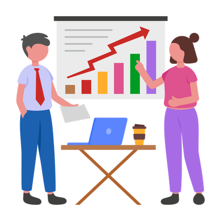 People having Standup Meeting  Illustration